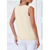 imagePRETTYGARDEN Womens Sweater Vest Cardigans 2025 Fall Lightweight Casual Sleeveless Button Down Knit Tank TopsYellow Apricot