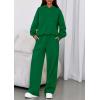 imagePRETTYGARDEN Womens Sweatsuits 2 Piece Set 2025 Casual Winter Long Sleeve Hoodie Loose Wide Leg Sweatpants Fall TracksuitGreen
