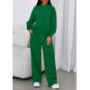imagePRETTYGARDEN Womens Sweatsuits 2 Piece Set 2025 Casual Winter Long Sleeve Hoodie Loose Wide Leg Sweatpants Fall TracksuitGreen