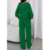 imagePRETTYGARDEN Womens Sweatsuits 2 Piece Set 2025 Casual Winter Long Sleeve Hoodie Loose Wide Leg Sweatpants Fall TracksuitGreen