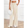 imagePRETTYGARDEN Womens Wide Leg Striped Pants 2025 Fall Casual High Waisted Baggy Palazzo Lounge Trousers Fashion BottomsApricot