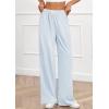 imagePRETTYGARDEN Womens Wide Leg Striped Pants 2025 Fall Casual High Waisted Baggy Palazzo Lounge Trousers Fashion BottomsLight Blue