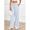 imagePRETTYGARDEN Womens Wide Leg Striped Pants 2025 Fall Casual High Waisted Baggy Palazzo Lounge Trousers Fashion BottomsLight Blue