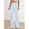 imagePRETTYGARDEN Womens Wide Leg Striped Pants 2025 Fall Casual High Waisted Baggy Palazzo Lounge Trousers Fashion BottomsLight Blue