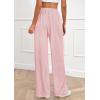 imagePRETTYGARDEN Womens Wide Leg Striped Pants 2025 Fall Casual High Waisted Baggy Palazzo Lounge Trousers Fashion BottomsRed