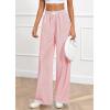 imagePRETTYGARDEN Womens Wide Leg Striped Pants 2025 Fall Casual High Waisted Baggy Palazzo Lounge Trousers Fashion BottomsRed