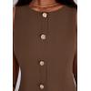 imagePRETTYGARDEN Work Dresses for Women 2025 Summer Business Formal Short Dress Sleeveless Button Down Elegant Office OutfitsBrown