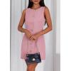 imagePRETTYGARDEN Work Dresses for Women 2025 Summer Business Formal Short Dress Sleeveless Button Down Elegant Office OutfitsPink