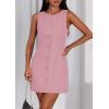 imagePRETTYGARDEN Work Dresses for Women 2025 Summer Business Formal Short Dress Sleeveless Button Down Elegant Office OutfitsPink