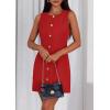 imagePRETTYGARDEN Work Dresses for Women 2025 Summer Business Formal Short Dress Sleeveless Button Down Elegant Office OutfitsRed