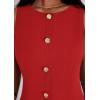 imagePRETTYGARDEN Work Dresses for Women 2025 Summer Business Formal Short Dress Sleeveless Button Down Elegant Office OutfitsRed