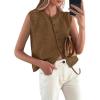 imagePRETTYGARDEN Womens Sweater Vest Cardigans 2025 Fall Lightweight Casual Sleeveless Button Down Knit Tank TopsCoffee