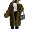 imagePRETTYGARDEN Long Cardigan Sweaters for Women Trendy Fall 2025 Oversized Knit Sweater Jacket Coats Winter Fashion ClothingArmy Green