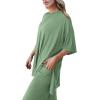 imagePRETTYGARDEN Two Piece Sets For Women Summer Fashion Lounge Matching Set 2025 Travel Vacation Airport Outfits ClothingBean Green