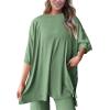 imagePRETTYGARDEN Two Piece Sets For Women Summer Fashion Lounge Matching Set 2025 Travel Vacation Airport Outfits ClothingBean Green