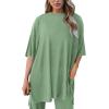 imagePRETTYGARDEN Two Piece Sets For Women Summer Fashion Lounge Matching Set 2025 Travel Vacation Airport Outfits ClothingBean Green