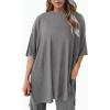 imagePRETTYGARDEN Two Piece Sets For Women Summer Fashion Lounge Matching Set 2025 Travel Vacation Airport Outfits ClothingDark Grey
