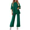 imagePRETTYGARDEN Two Piece Sets For Women Summer Fashion Lounge Matching Set 2025 Travel Vacation Airport Outfits ClothingGreen