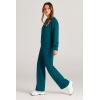 imagePRETTYGARDEN Womens 2 Piece Outfits 2025 Fall Long Sleeve Sweatshirt Wide Leg Pants Lounge Sets Winter Sweatsuits TracksuitBlue Green
