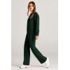 imagePRETTYGARDEN Womens 2 Piece Outfits 2025 Fall Long Sleeve Sweatshirt Wide Leg Pants Lounge Sets Winter Sweatsuits TracksuitDark Green