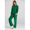 imagePRETTYGARDEN Womens 2 Piece Outfits 2025 Fall Long Sleeve Sweatshirt Wide Leg Pants Lounge Sets Winter Sweatsuits TracksuitGreen