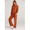 imagePRETTYGARDEN Womens 2 Piece Outfits 2025 Fall Long Sleeve Sweatshirt Wide Leg Pants Lounge Sets Winter Sweatsuits TracksuitOrange