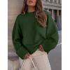 imagePRETTYGARDEN Womens Fall Oversized Sweaters Casual Crewneck Pullover Long Sleeve Fuzzy Chunky Knit Tops BlouseDark Army Green