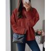 imagePRETTYGARDEN Womens Fall Oversized Sweaters Casual Crewneck Pullover Long Sleeve Fuzzy Chunky Knit Tops BlouseRust Red