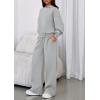imagePRETTYGARDEN Womens Sweatsuits 2 Piece Set 2025 Casual Winter Long Sleeve Hoodie Loose Wide Leg Sweatpants Fall TracksuitGrey