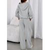 imagePRETTYGARDEN Womens Sweatsuits 2 Piece Set 2025 Casual Winter Long Sleeve Hoodie Loose Wide Leg Sweatpants Fall TracksuitGrey