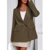 imagePRETTYGARDEN Fall 2025 Blazers for Women Business Casual Long Sleeve Lapel Pockets Dressy Suit Jackets Work Office ClothesArmy Green