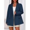 imagePRETTYGARDEN Fall 2025 Blazers for Women Business Casual Long Sleeve Lapel Pockets Dressy Suit Jackets Work Office ClothesDark Blue