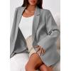 imagePRETTYGARDEN Fall 2025 Blazers for Women Business Casual Long Sleeve Lapel Pockets Dressy Suit Jackets Work Office ClothesGrey