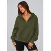 imagePRETTYGARDEN Womens Zip Up Y2K Hoodies 2025 Fall Fashion Long Sleeve Hooded Fleece Sweatshirts Casual Jacket Winter ClothesArmy Green