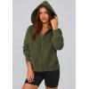 imagePRETTYGARDEN Womens Zip Up Y2K Hoodies 2025 Fall Fashion Long Sleeve Hooded Fleece Sweatshirts Casual Jacket Winter ClothesArmy Green