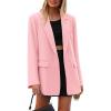 imagePRETTYGARDEN Fall 2025 Blazers for Women Business Casual Long Sleeve Lapel Pockets Dressy Suit Jackets Work Office ClothesPink