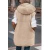 imagePRETTYGARDEN Womens 2025 Fall Reversible Long Vests Sleeveless Fleece Jacket Zip Up Hoodie Pockets Warm Coat Winter ClothingBrown