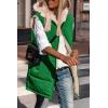 imagePRETTYGARDEN Womens 2025 Fall Reversible Long Vests Sleeveless Fleece Jacket Zip Up Hoodie Pockets Warm Coat Winter ClothingGreen