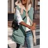imagePRETTYGARDEN Womens 2025 Fall Reversible Long Vests Sleeveless Fleece Jacket Zip Up Hoodie Pockets Warm Coat Winter ClothingGrey Green