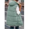 imagePRETTYGARDEN Womens 2025 Fall Reversible Long Vests Sleeveless Fleece Jacket Zip Up Hoodie Pockets Warm Coat Winter ClothingGrey Green