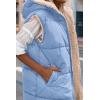 imagePRETTYGARDEN Womens 2025 Fall Reversible Long Vests Sleeveless Fleece Jacket Zip Up Hoodie Pockets Warm Coat Winter ClothingLight Blue