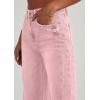 imagePRETTYGARDEN Wide Leg Jeans for Women Trendy High Waisted Stretchy Baggy Raw Hem Denim Palazzo Pants 2025 Fall ClothesPink
