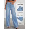 imagePRETTYGARDEN Wide Leg Jeans for Women Trendy High Waisted Stretchy Baggy Raw Hem Denim Palazzo Pants 2025 Fall ClothesSky Blue