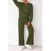 imagePRETTYGARDEN Women 2 Piece Outfits 2025 Fall Sweatsuits Crewneck Sweatshirt Wide Leg Sweatpants Lounge Sets TracksuitArmy Green