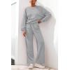 imagePRETTYGARDEN Women 2 Piece Outfits 2025 Fall Sweatsuits Crewneck Sweatshirt Wide Leg Sweatpants Lounge Sets TracksuitGrey