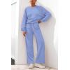 imagePRETTYGARDEN Women 2 Piece Outfits 2025 Fall Sweatsuits Crewneck Sweatshirt Wide Leg Sweatpants Lounge Sets TracksuitLight Blue