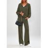 imagePRETTYGARDEN Womens 2 Piece Fall Lounge Sets 2025 Zip Up Hoodie Wide Leg Pants Tracksuit Matching Travel Outfits ClothesArmy Green
