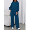 imagePRETTYGARDEN Womens Sweatsuits 2 Piece Set 2025 Casual Winter Long Sleeve Hoodie Loose Wide Leg Sweatpants Fall TracksuitDark Blue