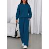 imagePRETTYGARDEN Womens Sweatsuits 2 Piece Set 2025 Casual Winter Long Sleeve Hoodie Loose Wide Leg Sweatpants Fall TracksuitDark Blue