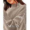 imagePRETTYGARDEN Womens Chunky Knit Sweaters 2025 Fall Long Sleeve Mock Neck Oversized Pullover Tops Winter Fashion ClothesCamel